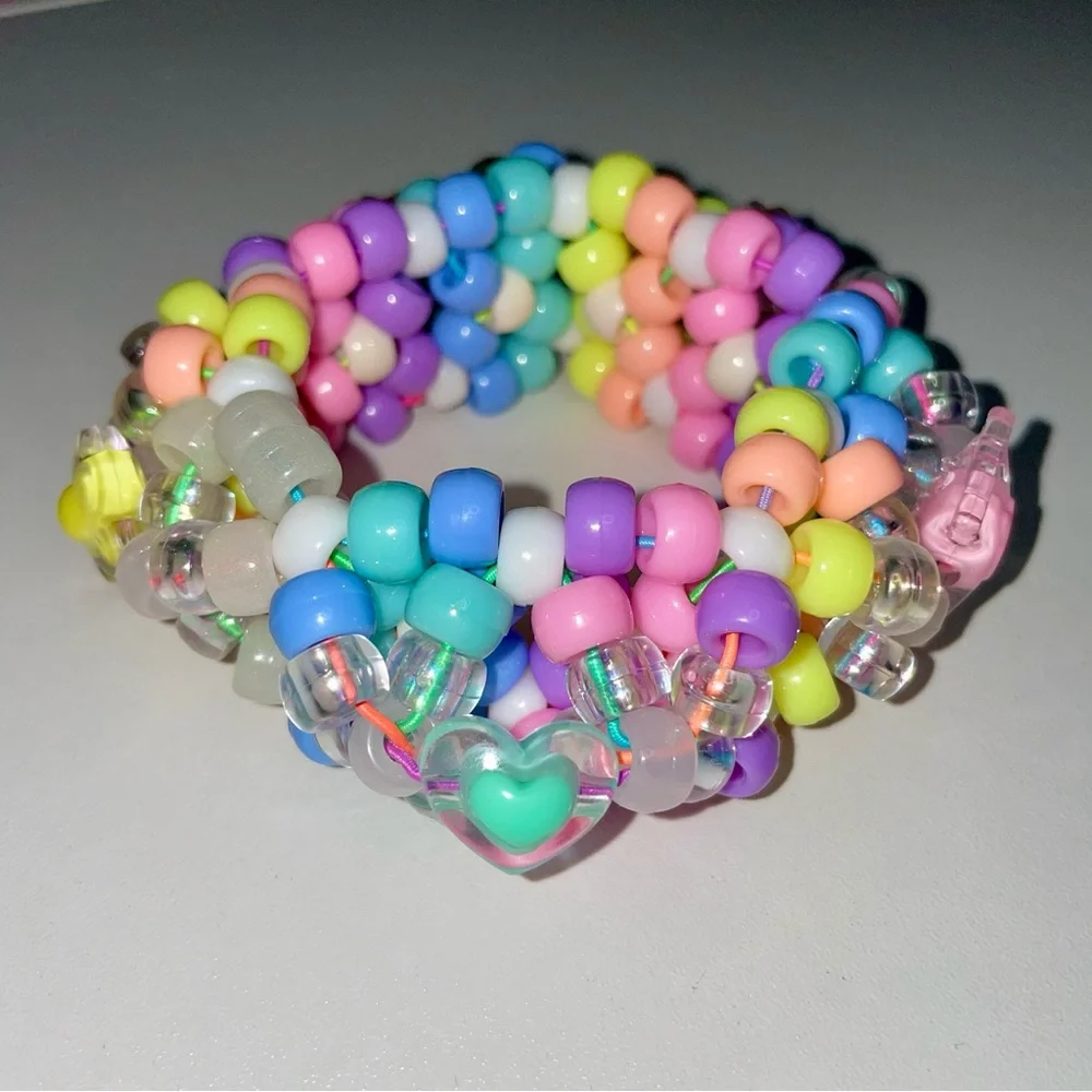 Kandi Rave Bracelet | cotton kandi (UV reactive, glow in the dark)